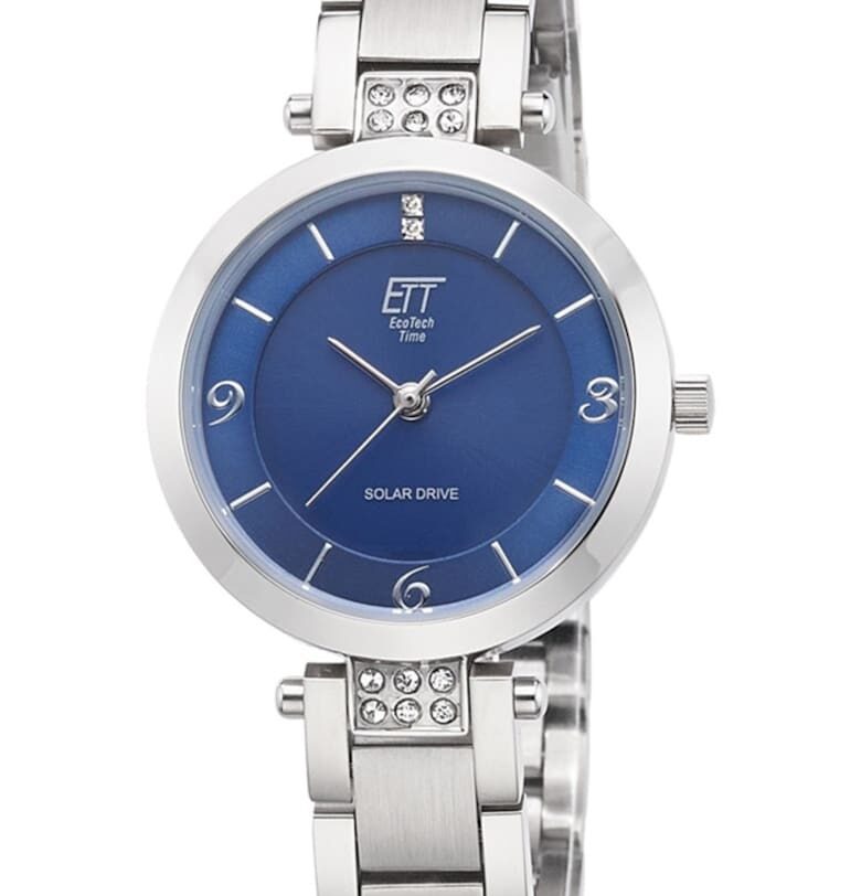 Дамски часовник  соларен - метален - 30x180mm - 5 ATM ETT Eco Tech Time