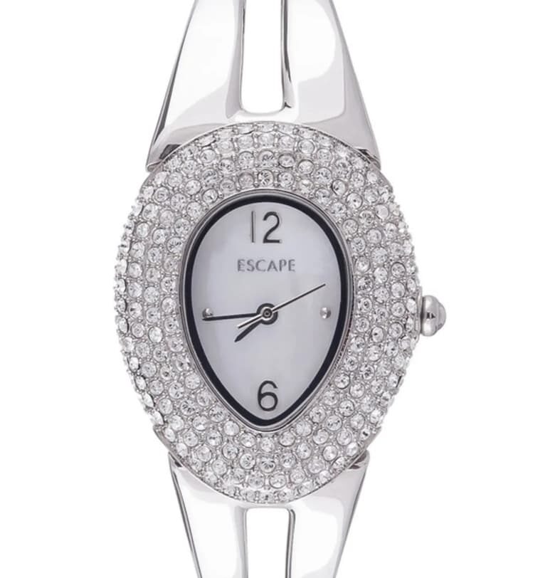 Дамски часовник  стоманена каишка - 36мм - водоустойчив 5 ATM - сребрист Escape