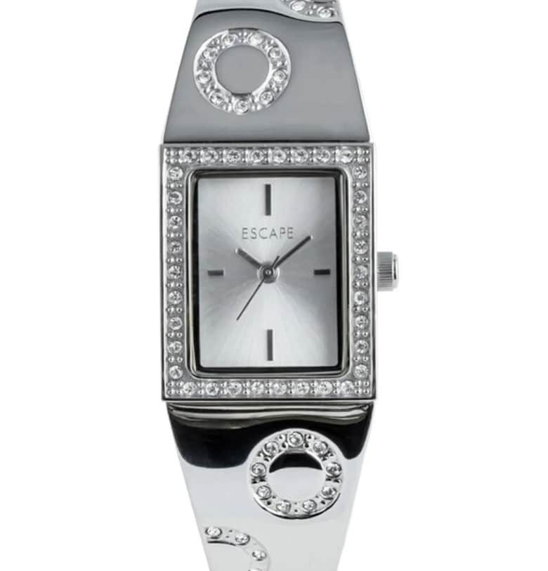 Дамски часовник  стоманена каишка - корпус 26-30 мм - водоустойчивост 5 ATM - сребрист Escape