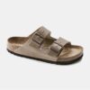 Дамски чехли Arizona -  Естествена кожа - Кафяв Birkenstock
