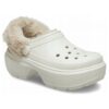 Дамски чехли с кожа -  Stomp Lined Clog - Бежов - Crocs