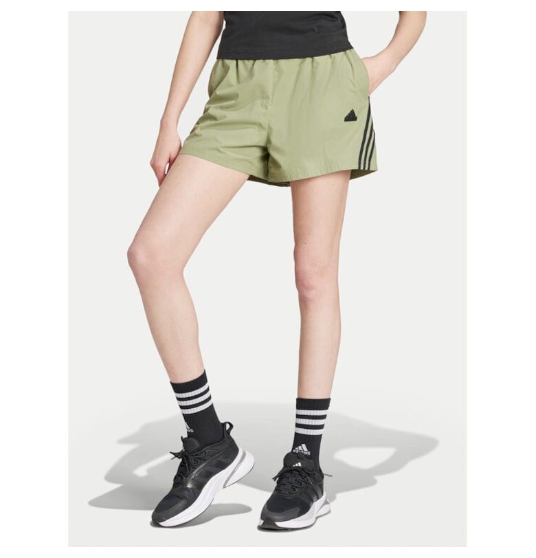 Дамски шорти -  303899387 - Рециклиран полиестер - Зелен - Зелен adidas