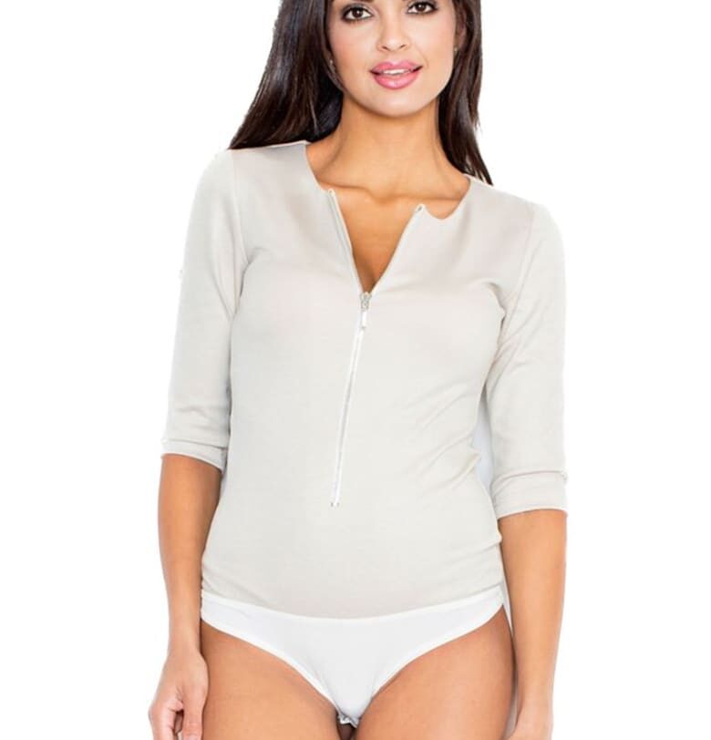 Дамско боди Esyna M201 бежово - Бежов Figl