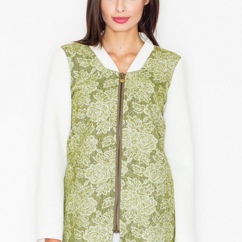 Дамско вълнено яке Yes M513 зелено Figl