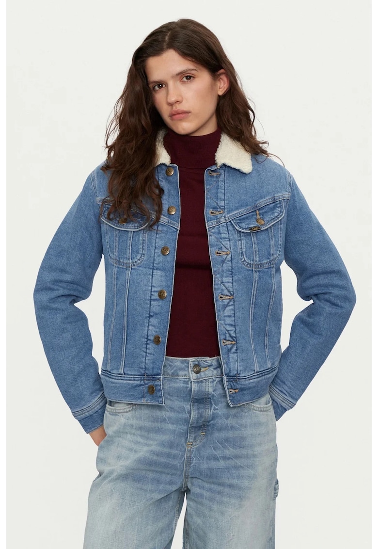 Дамско дънково яке - 112355437 - Син Lee