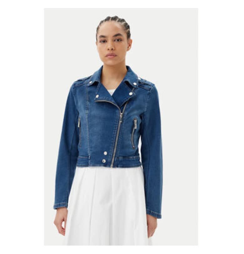 Дамско дънково яке  241-VAMMY - Памук/Полиестер - Син - Син Morgan