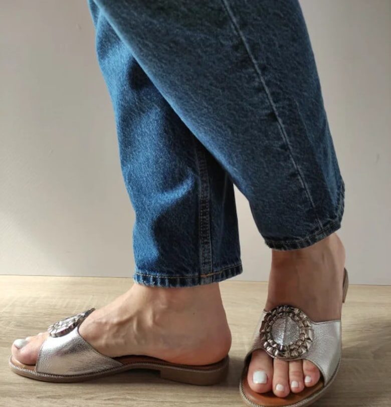 Дамско ежедневно сабо  059 0502-35 Сребристо - Сиво DOGATI