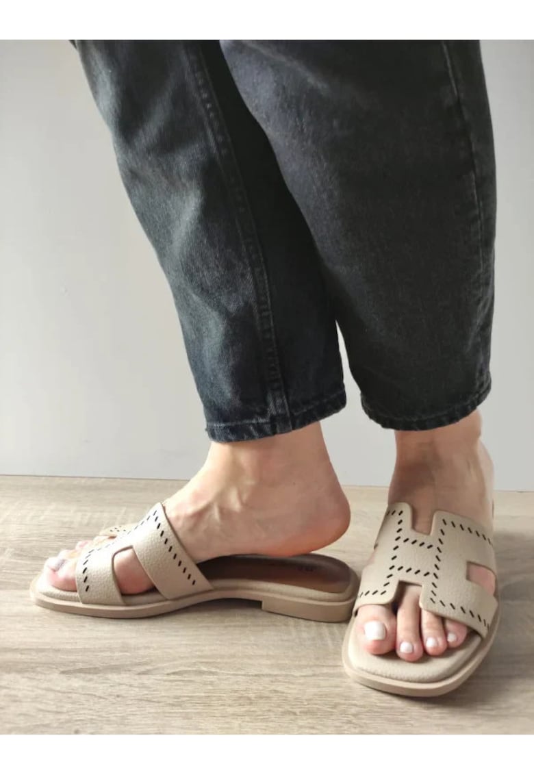 Дамско ежедневно сабо 60029A 52-N Бежов Pass