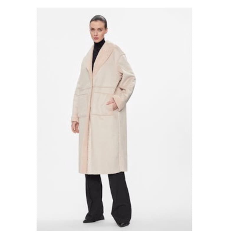 Дамско кожено палто -  303366360 - Екокожа - Бежово - Бежов Marc Aurel