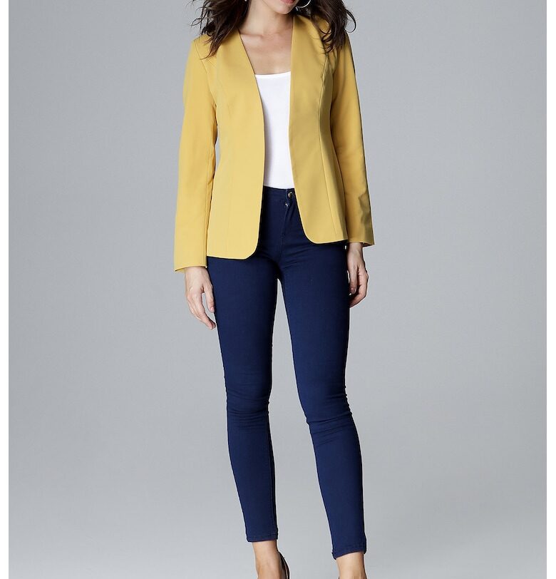 Дамско официално сако Margit L005 жълто - Жълт Lenitif