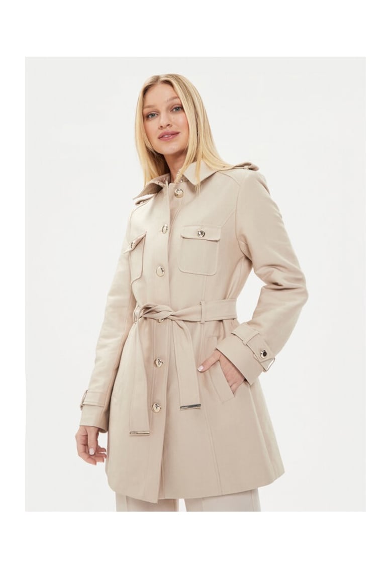 Дамско палто - 18200 - Бежово - Полиестер - Бежов Morgan