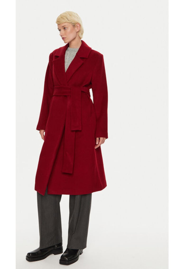 Дамско палто - 2-ри ден - 304474460 - Вълна/Полиестер - Черно - Черен 2ndday