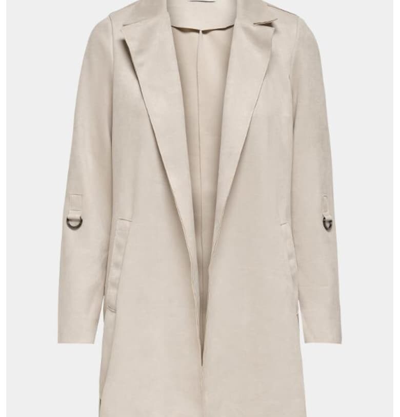 Дамско палто -  303385538 - Еко кожа - Бежово - Бежов Only