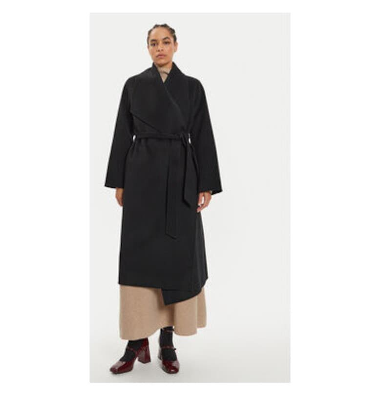 Дамско палто -  304175688 - Вълна - 40 EU - Черно IVY OAK