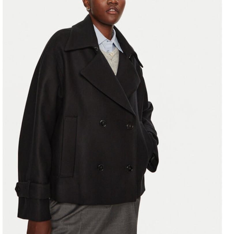 Дамско палто -  304213403 - Вълна/Полиамид - Черно - Черен IVY OAK