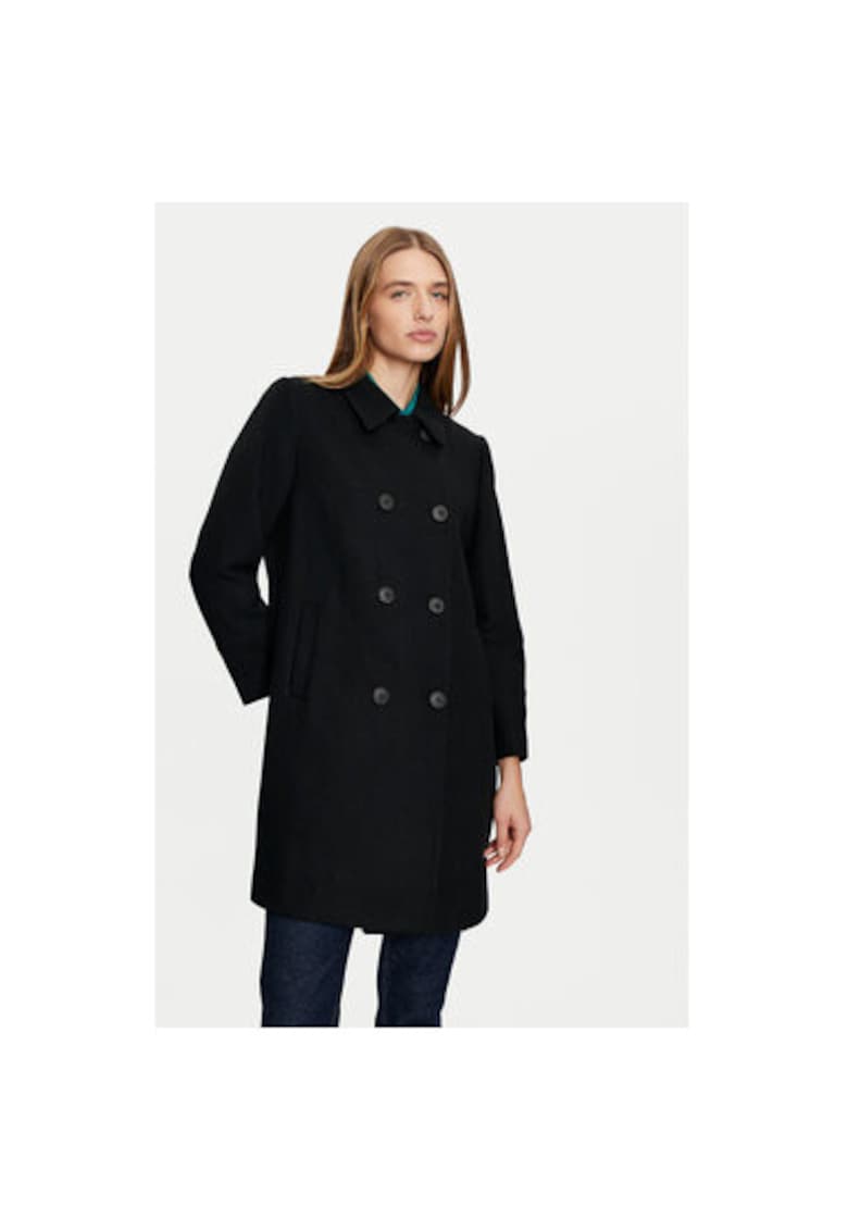 Дамско палто - 304302589 - Вълна/Полиестер - Черно United Colors of Benetton