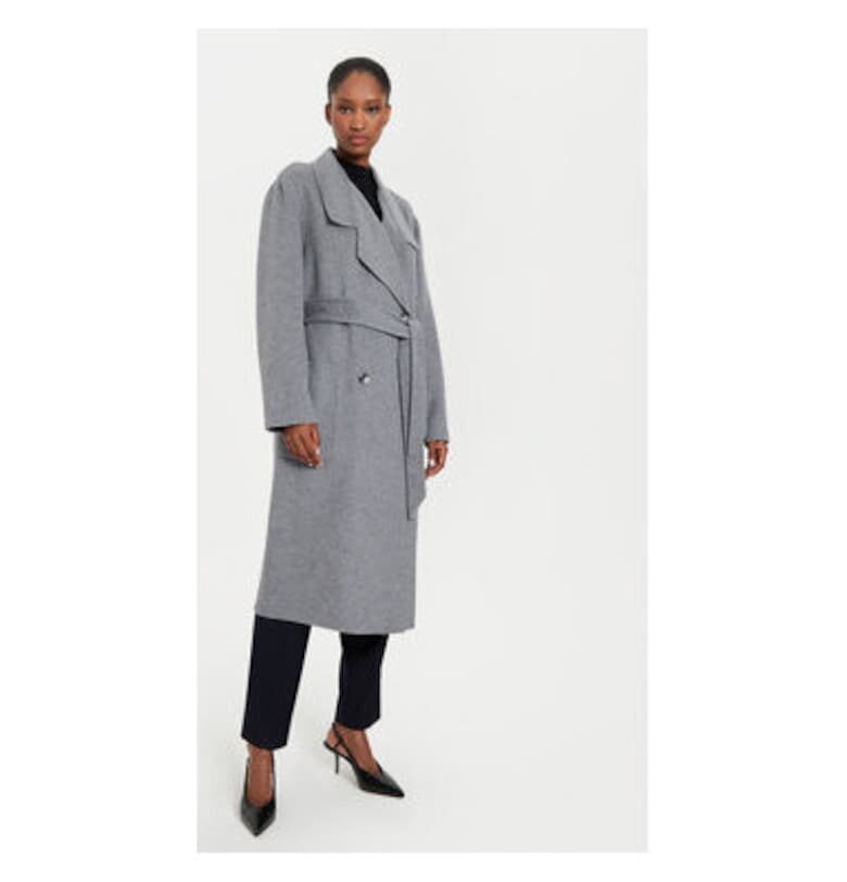 Дамско палто -  304313332 - Вълна/Найлон - Сив - Сив BOSS