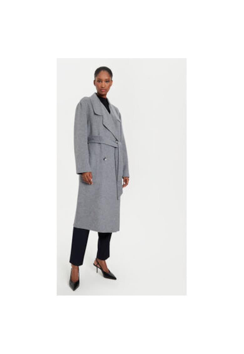 Дамско палто - 304313332 - Вълна/Найлон - Сив - Сив BOSS
