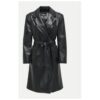 Дамско палто -  304518492 - Екокожа - Черно - Черен Only