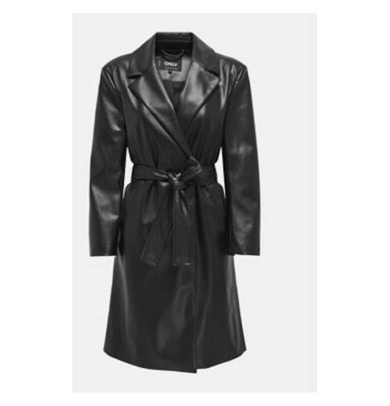 Дамско палто -  304518492 - Екокожа - Черно - Черен Only