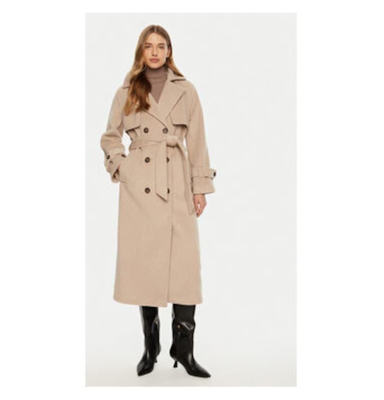 Дамско палто -  304991219 - Полиестер - Бежов - Бежов Access fashion