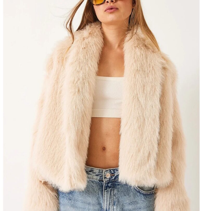 Дамско палто - HiCCUP - Изкуствена кожа Bianco Lucci