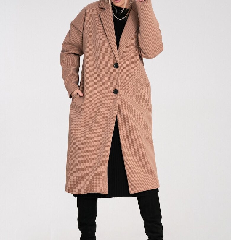 Дамско палто M1111 -  Полиестер - Бежово - Един размер Figl