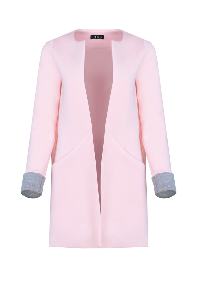 Дамско палто M366 - Полиестер - Розово Figl