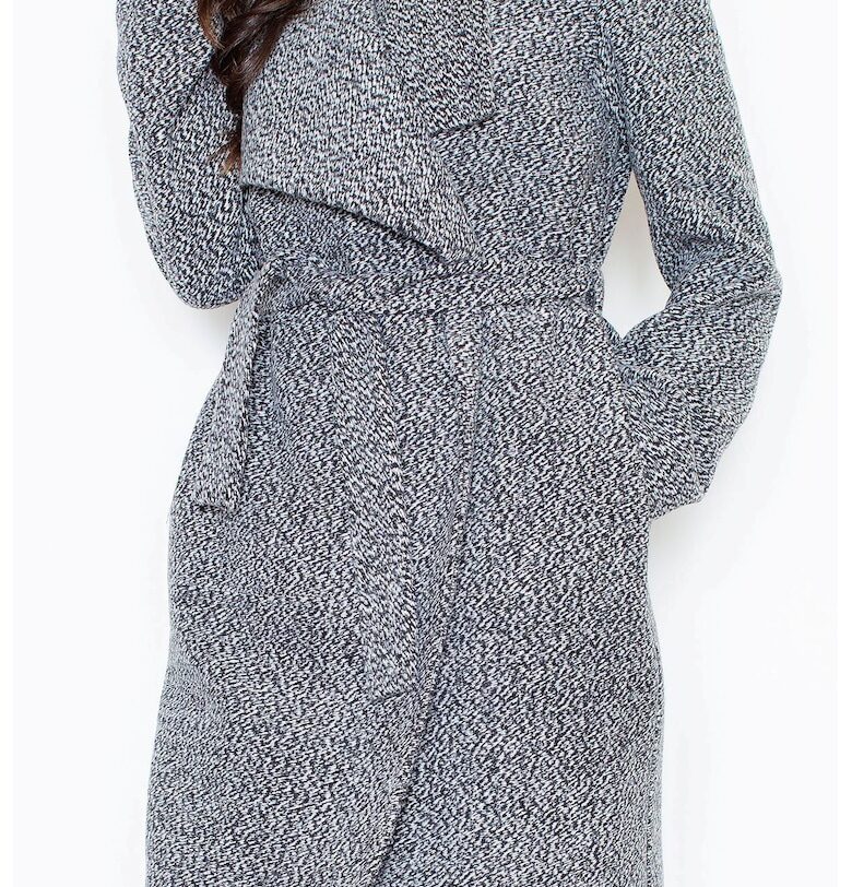 Дамско палто M408 -  Полиестер/Вискоза - Сив Figl