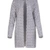 Дамско палто M551 -  Полиестер/Вискоза - Черно/Бяло Figl
