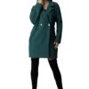 Дамско палто M625 - Полиестер/Вискоза - Зелено - SM Figl