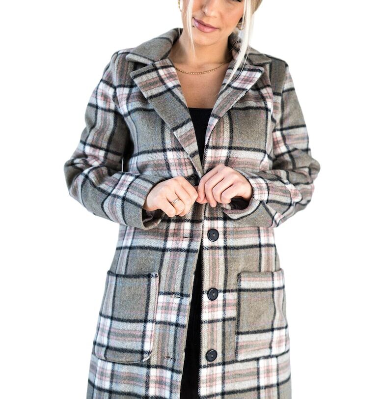 Дамско палто M928 -  Полиестер/Найлон - Сив Figl