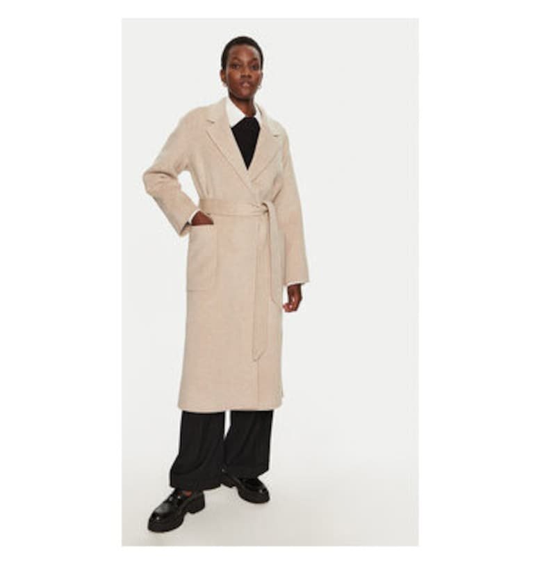 Дамско палто - Айви Дъб - 304175640 - Вълна - Бежово - Бежов IVY OAK