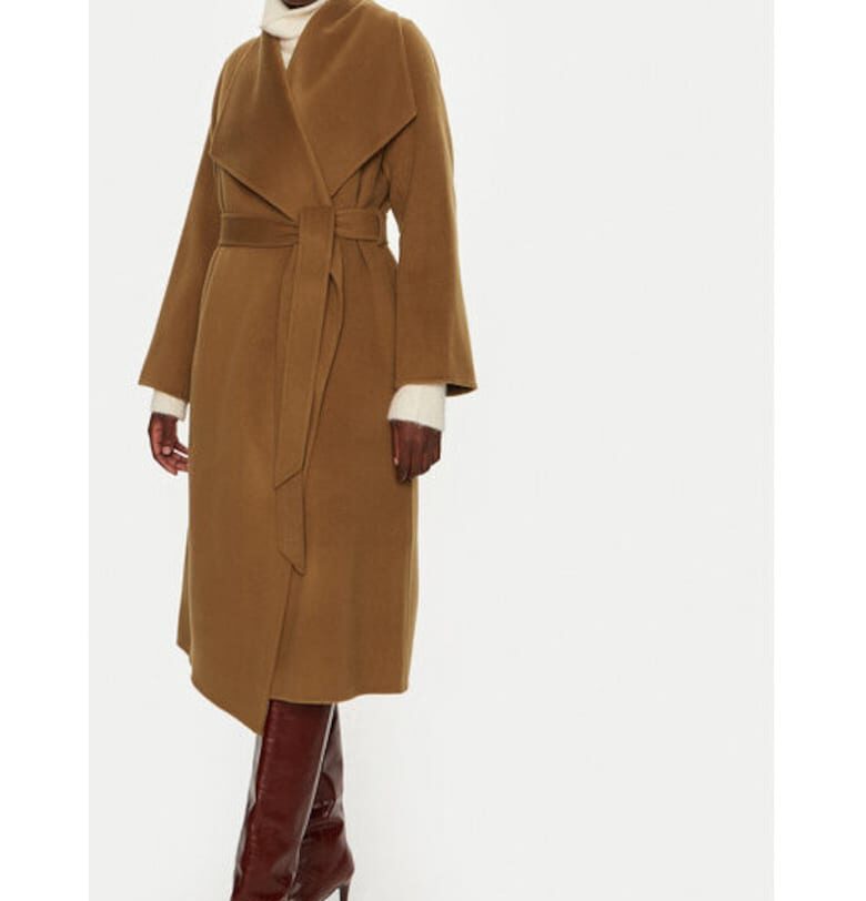 Дамско палто - Айви дъб - 304175695 - Вълна - Кафяво - Кафяв IVY OAK