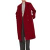 Дамско палто  червено - вълна и полиестер 2ndday