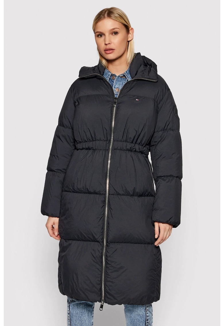 Дамско пухено яке WW0WW31702 - Черен Tommy Hilfiger