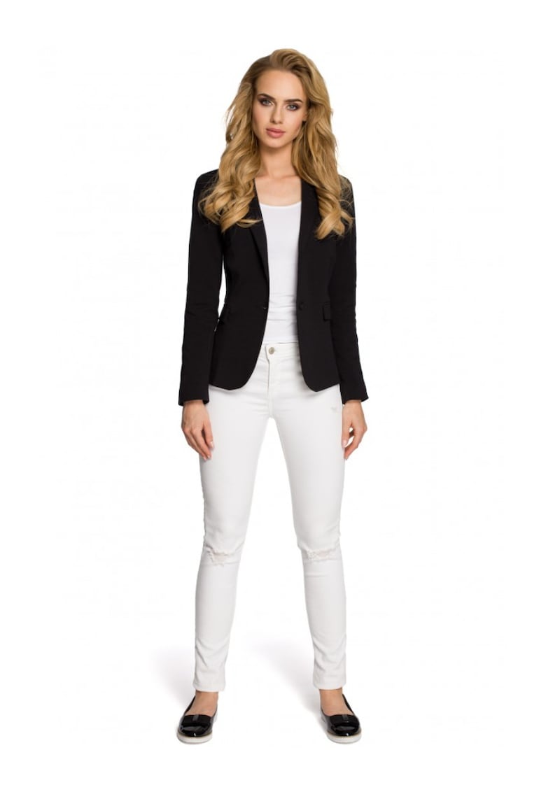 Дамско сако - Памук/Еластан - Черен MOE