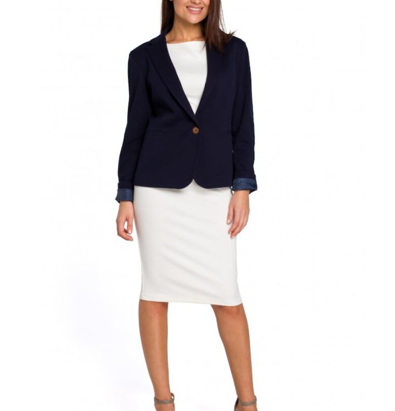 Дамско сако  Полиестер/Памук - Черен - Тъмносин Style