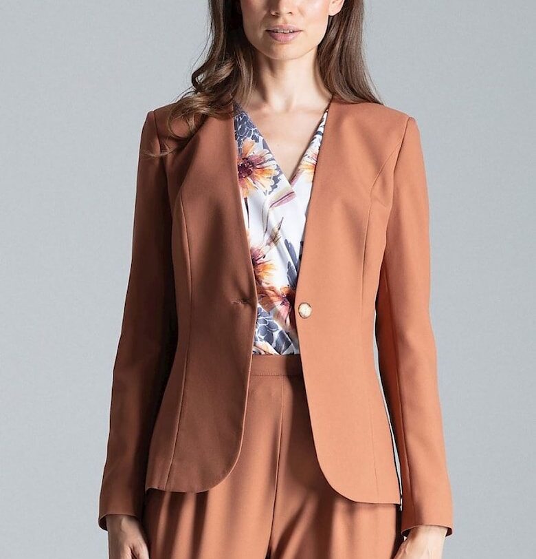 Дамско сако  класическо сако - кафяво - полиестер Figl