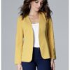 Дамско сако  късо - жълто - полиестер и вискоза - размер Lenitif
