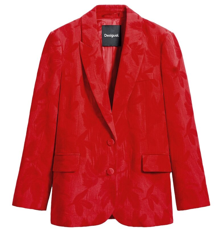 Дамско яке  25SWEW18 - Памук/Вискоза - Червено DESIGUAL