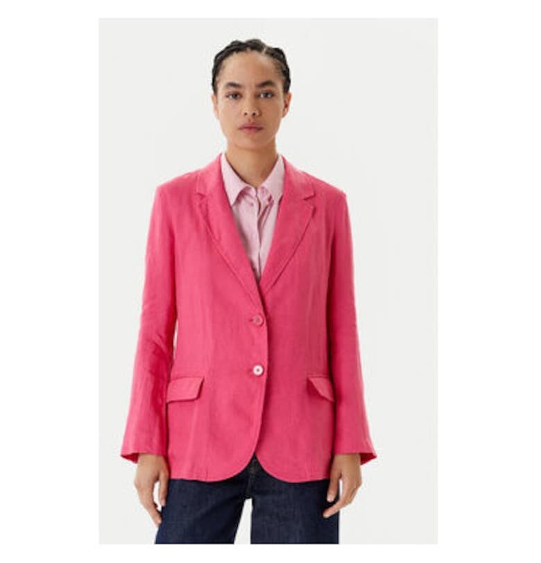 Дамско яке  2AGHDW00R - Лен - Розов - Розово United Colors of Benetton