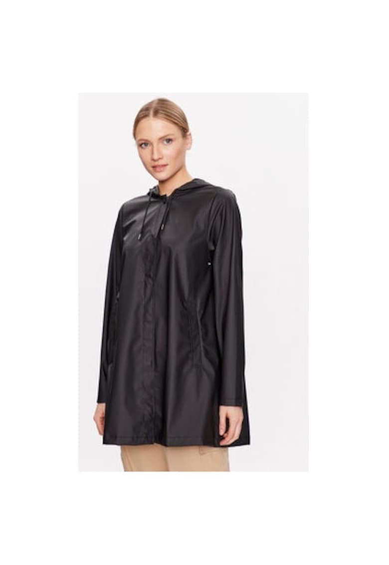 Дамско яке - 301669623 - Полиестер - Черно - Черен Rains