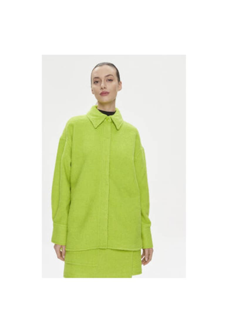 Дамско яке - 303646585 - Полиестер/Вълна - Зелено - Зелен Samsoe Samsoe