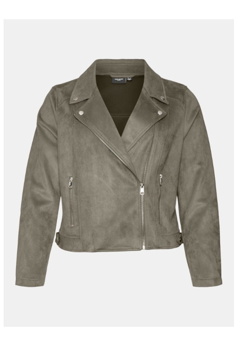 Дамско яке - 303785697 - Еко кожа - Сив Vero Moda