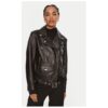 Дамско яке - 304312939 - Естествена кожа - Черно - Черен BOSS