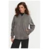 Дамско яке - 304578304 - Полиестер - Сив - Сив BRAVE SOUL