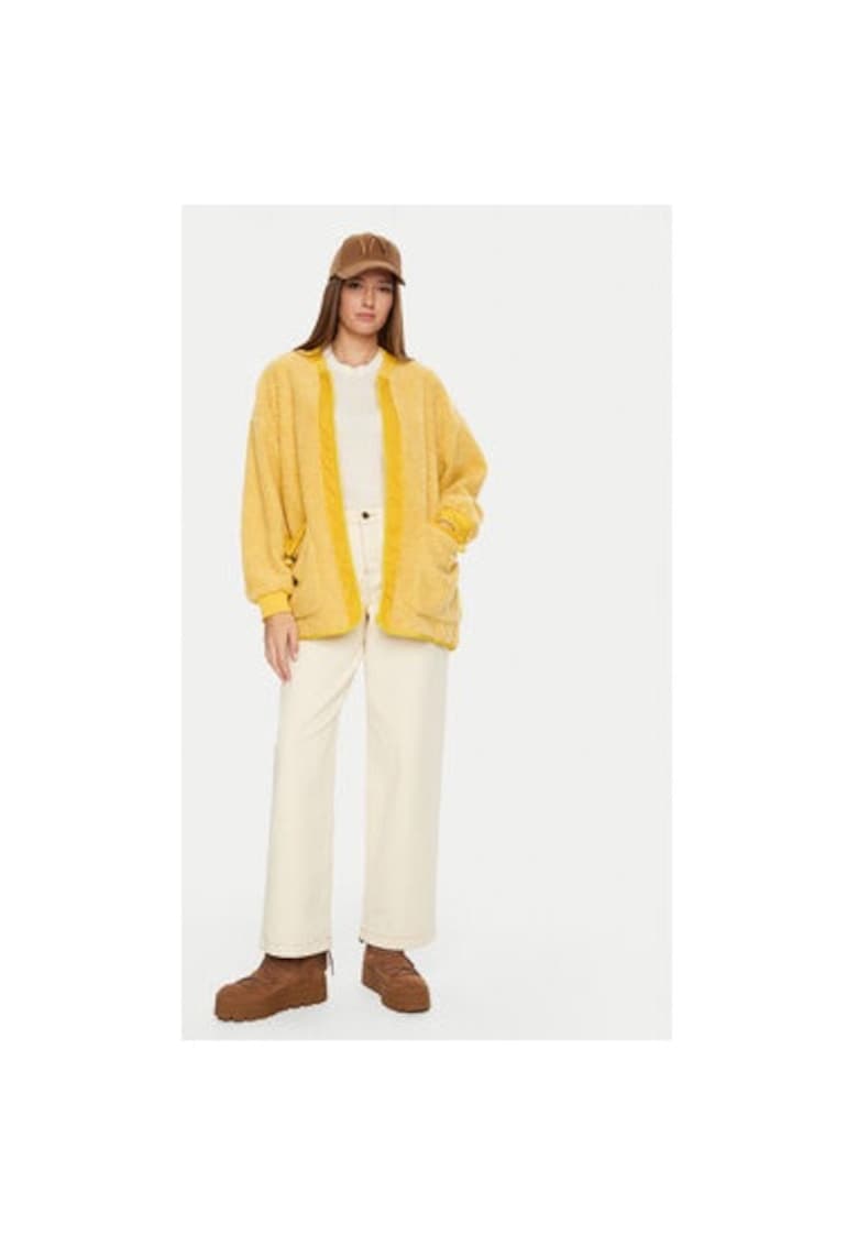 Дамско яке - 304610585 - Рециклиран полиестер - XS-S INTL - Жълто American Vintage