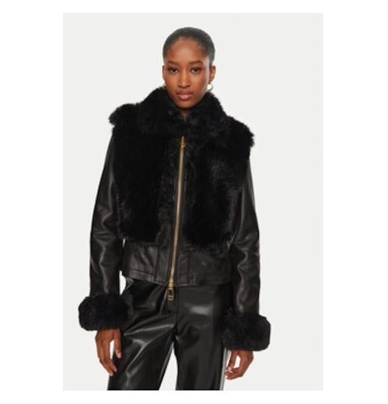 Дамско яке -  304759345 - Естествена кожа - Черно - Черен Yes London