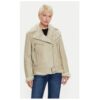Дамско яке 50524016 - Естествена кожа - Екрю - Екрю BOSS
